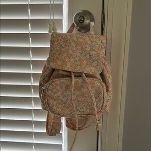 Wild Fable Pink and Cream Floral Backpack